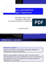 Lógica proposicional: Definiciones, conectivos lógicos y formalización