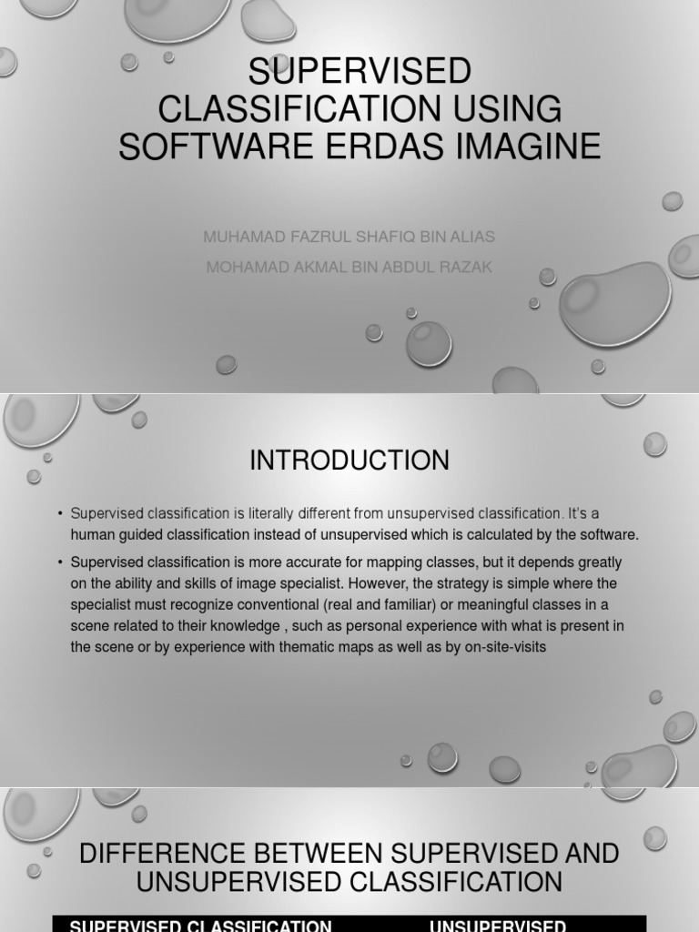 Supervised Classification in ERDAS IMAGINE | PDF | Statistical ...