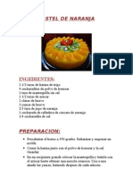 Pastel de Naranja