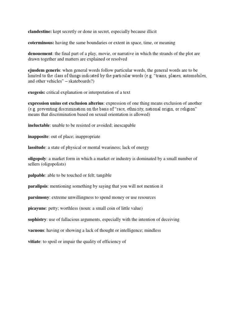 Useful Word List | PDF