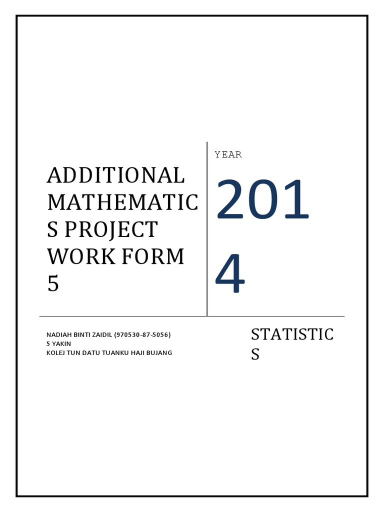 Form 5 Math Project Insights | PDF | Median | Mean