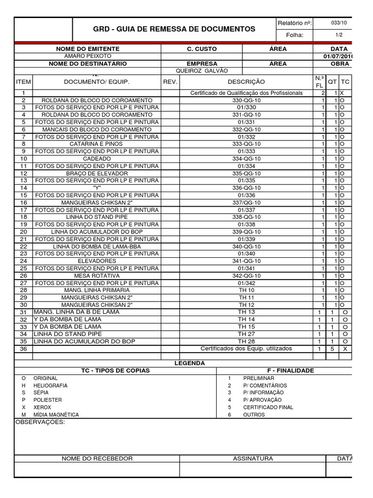 Modelo de GRD Padrão | PDF | Business | Esportes