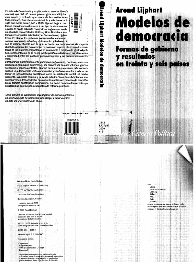 Modelos de Democracia (Lijphart) PDF