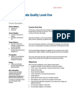 Informatica Data Quality Level-One Developer: Course Description