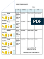 Weekly Homework Packet-1