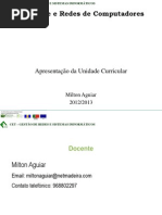 Apresentação Da Unidade Curricular