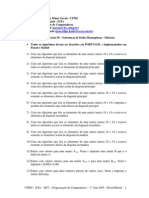 Listaexerc Algoritmos Matriz PDF