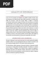 Legality of Espionage