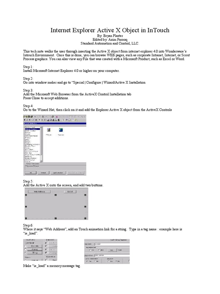 InfoPLC Net Internet Explorer Intouch | PDF