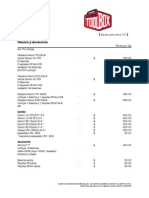 Lista de Precios Abril 2013 Tool Box