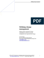 Prosci Defining Change Management