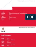 Hiv Treatment: IC2 Haemato-Lymphoid and Tropical Medicine HLTM Dr. Eoghan de Barra 2014
