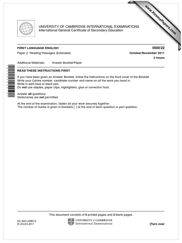 University of Cambridge International Examinations International ...
