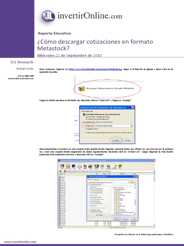 IOL Tutorial Metastock | PDF | Juegos y actividades