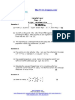 Section A: Sample Paper Class - X Subject - Mathematics