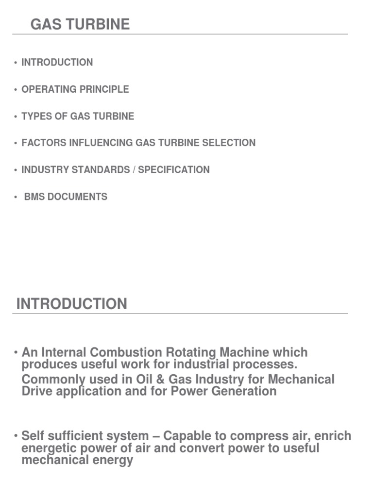 Gas Turbine Selection and Fundamentals | PDF | Gas Turbine | Turbine