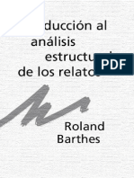 BARTHES ROLAND - Introduccion Al Analisis Estructural de Los Relatos