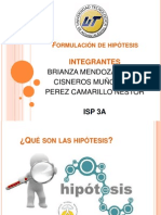 Formulación de Hipótesis