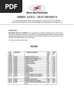 Pulsar Electronic Components Price List