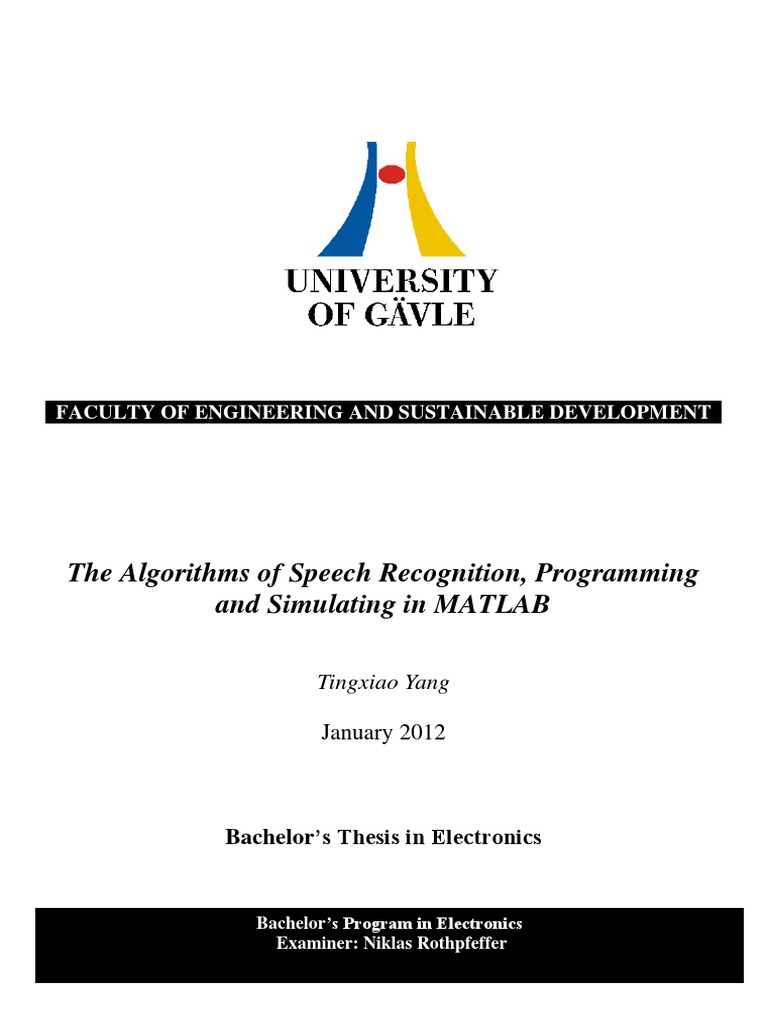 Speech Recognition in Matlab | PDF | Discrete Fourier Transform ...