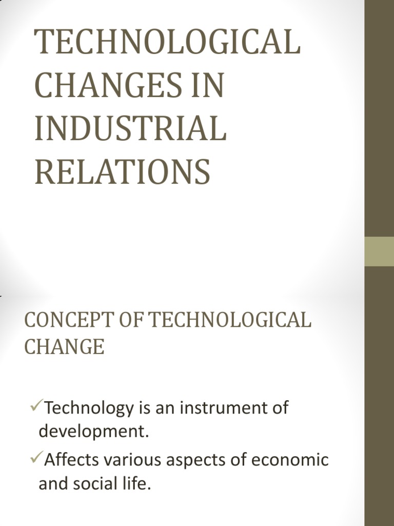 Impact of Technological Changes in Industry | PDF | Automation | Employment
