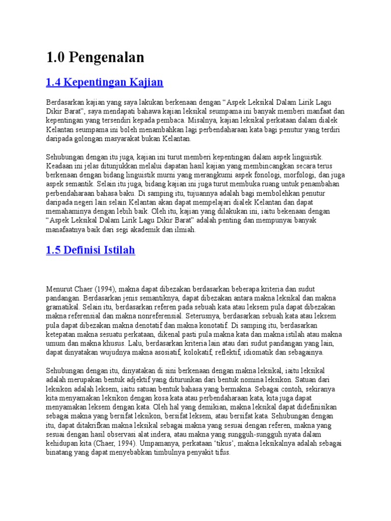 Analisis Leksikal Dalam Dikir Barat Pdf