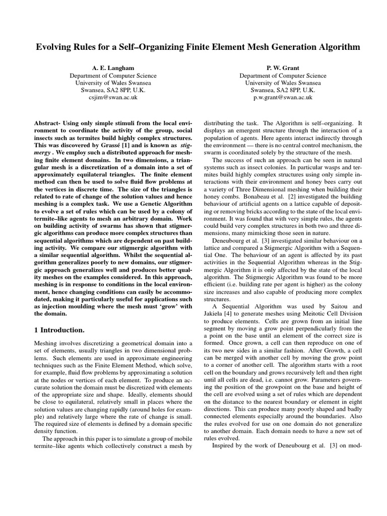 Finite Element Meshing | PDF | Finite Element Method | Algorithms