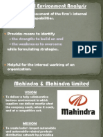 Internal Environment Analysis of Mahindra &mahindra and