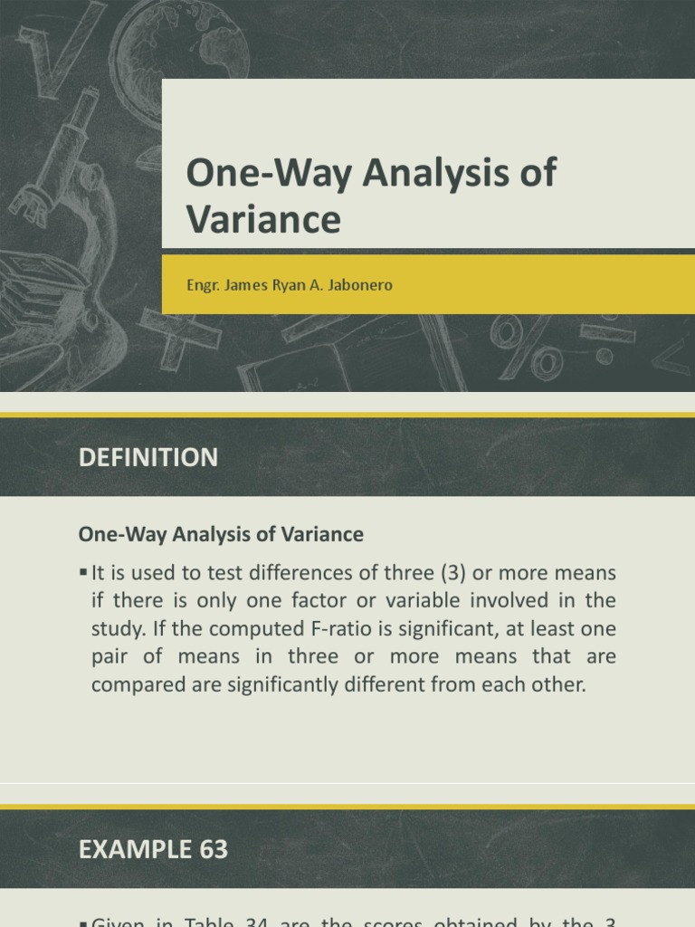 One-Way Analysis of Variance | PDF | F Test | Analysis Of Variance