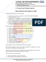 Unit No. 2 (General and Common Aspects) 7 (A) Scope of The National Electrical Code