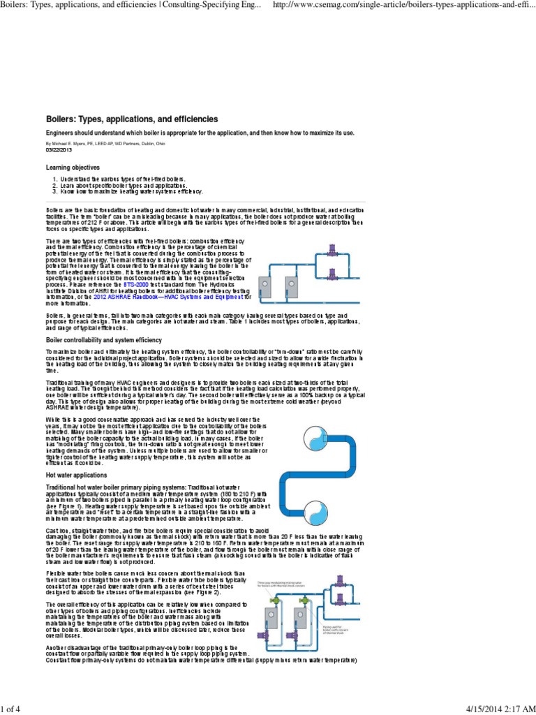 Boilers - Types, Applications, and Efficiencies - Consulting-Specifying ...