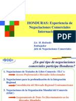 Honduras - Experiencia de Negociaciones Comerciales Internacionales