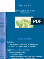Lecture 1 - Introduction To Plant Anatomy