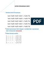 Sistem Persaman Linier