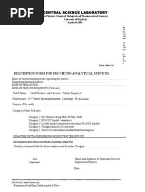 Requisition Form