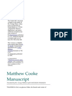 Matthew Cooke Manuscript: Regulations, and Which