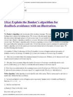 13 (A) Explain The Banker's Algorithm For Deadlock Avoidance With An Illustration. - Bituh