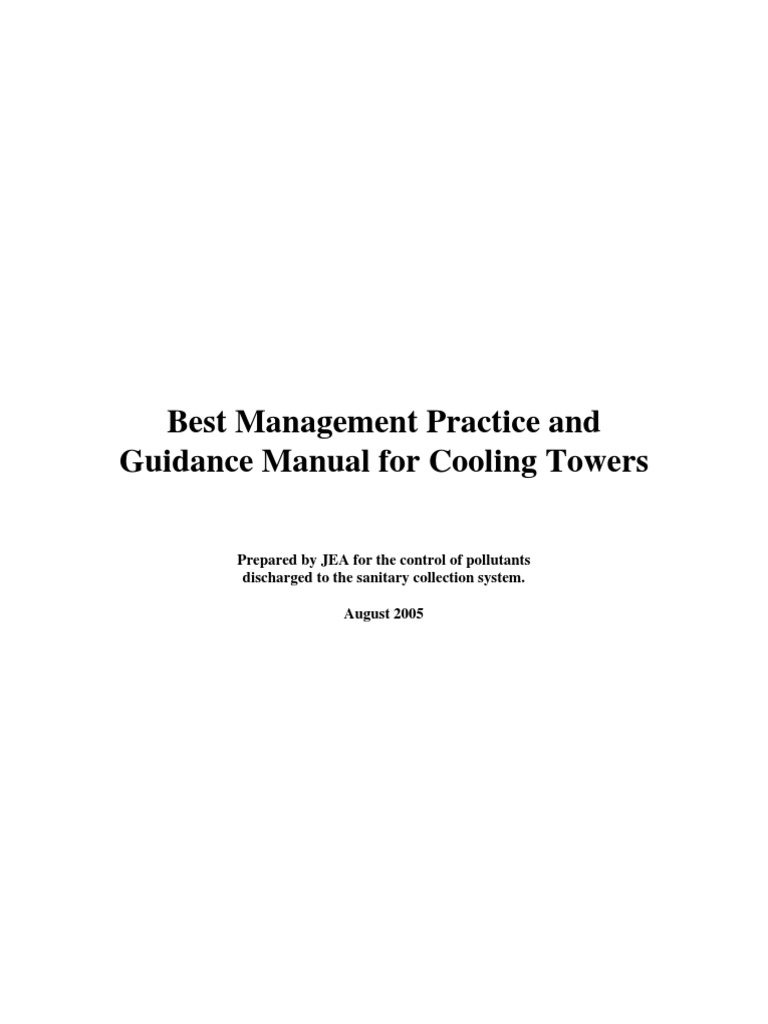 Cooling Tower Water Treatment Guidelines | PDF | Technology & Engineering