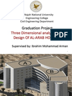 Three Dimensional Analysis and Design of Al-Arab Hospital Project