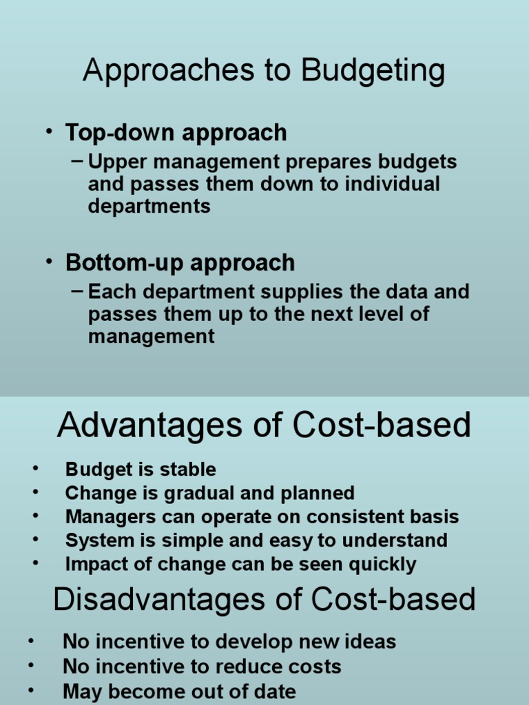 Budgeting Approaches: Costs vs. Zero-Based | PDF | Business | Budgets ...