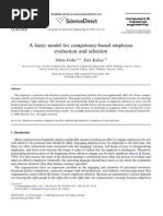 Adem Golec Esra Kahya - A Fuzzy Model for Competency-based Employee Evaluation and Selection - 2007