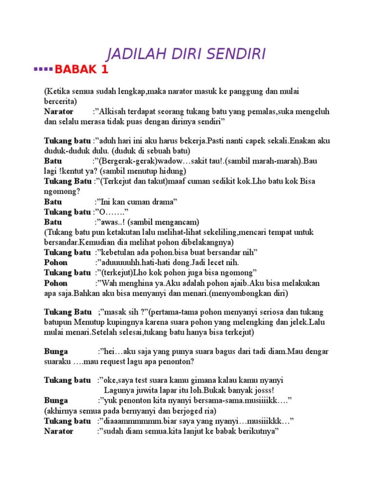 JADILAH DIRI SENDIRI JADILAH DIRI SENDIRI
