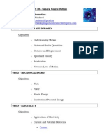 PHYSICS 30 Course Outline 2014