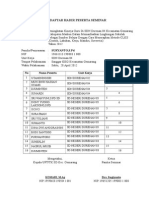 Daftar Hadir Peserta Seminar