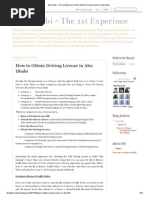 Download Abu Dhabi - The 1st Experince_ How to Obtain Driving License in Abu Dhabi by Adarsh Sv SN239070084 doc pdf