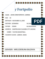 My Fortpolio: Adviser: Mrs - Ederlina Baldivia