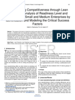 Manufacturing Competitiveness through Lean Principles – Analysis of Readiness Level and Comparison in Small and Medium Enterprises by Identification and Modeling the Critical Success Factors