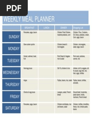 Weekly Meal Planner