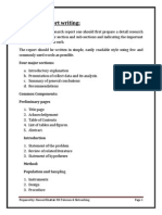 Research Report Writing:: Four Major Sections