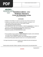Prova Residencia Fmusp 2012 R3 Uti